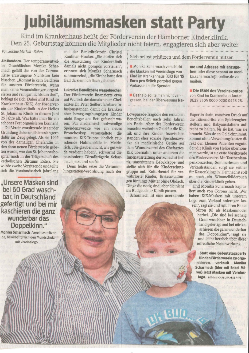 Jubiläumsmasken statt Party