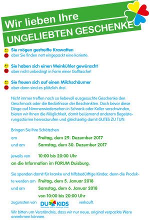 UNGELIEBTE GESCHENKE – Über 1.000 Euro Erlös!